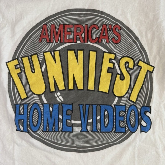Americas Funniest Home Videos AFV Vintage Tshirt Mens Large 90's Y2K ABC Logo TV - Picture 6 of 9